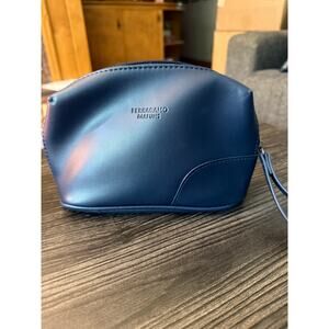 Ferragamo Parfums x Turkish Airlines Navy Rounded Wristlet